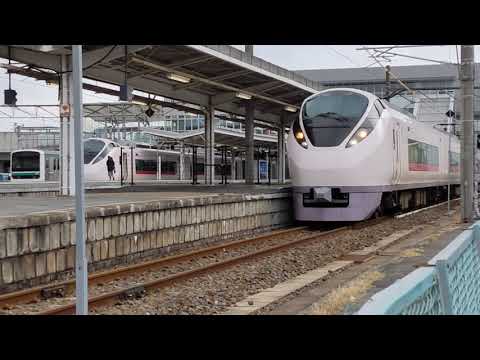 常磐線　いわき駅を発車する特急ひたち8号