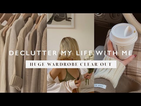DECLUTTER MY LIFE WITH ME *life glow up* ♡ Decluttering wardrobe, organising and cleaning! PART 1