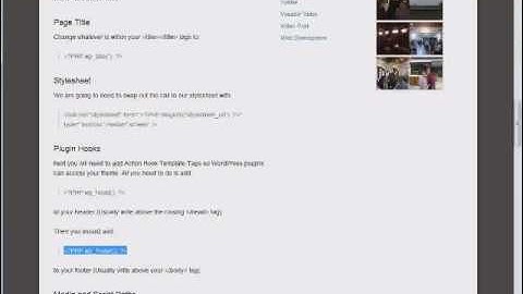 Adding Action Hook Template Tags To A WordPress Template