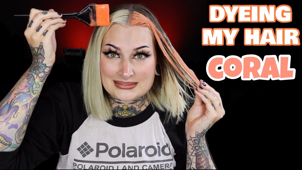 Окрашиваю волосы в коралловый цвет | Pravana Too Cute Coral
