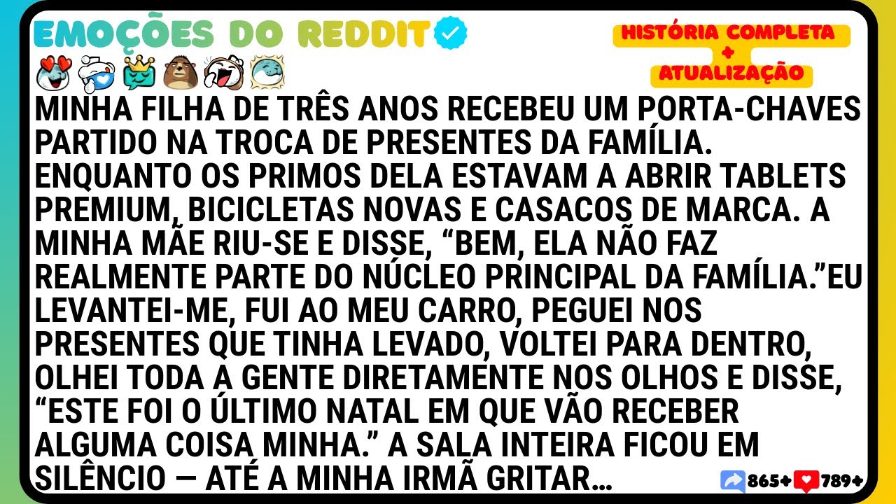 Minha Filha De Três Anos Recebeu Um Porta-Chaves Partido Na Troca De Presentes Da Família..