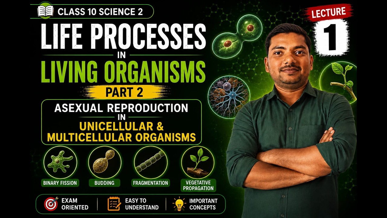 🔥 Class 10 Science 2 | Asexual Reproduction in Unicellular Organisms 🧬 ...