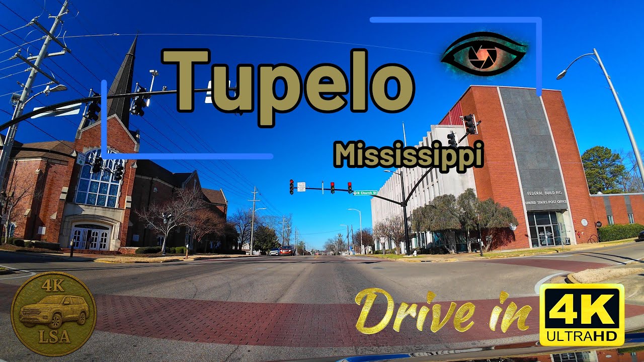 Drive in 4k- Tupelo, MS  Chill/ Travel / Inspirational / Peaceful/ Upbeat / Lofi/ Mellow