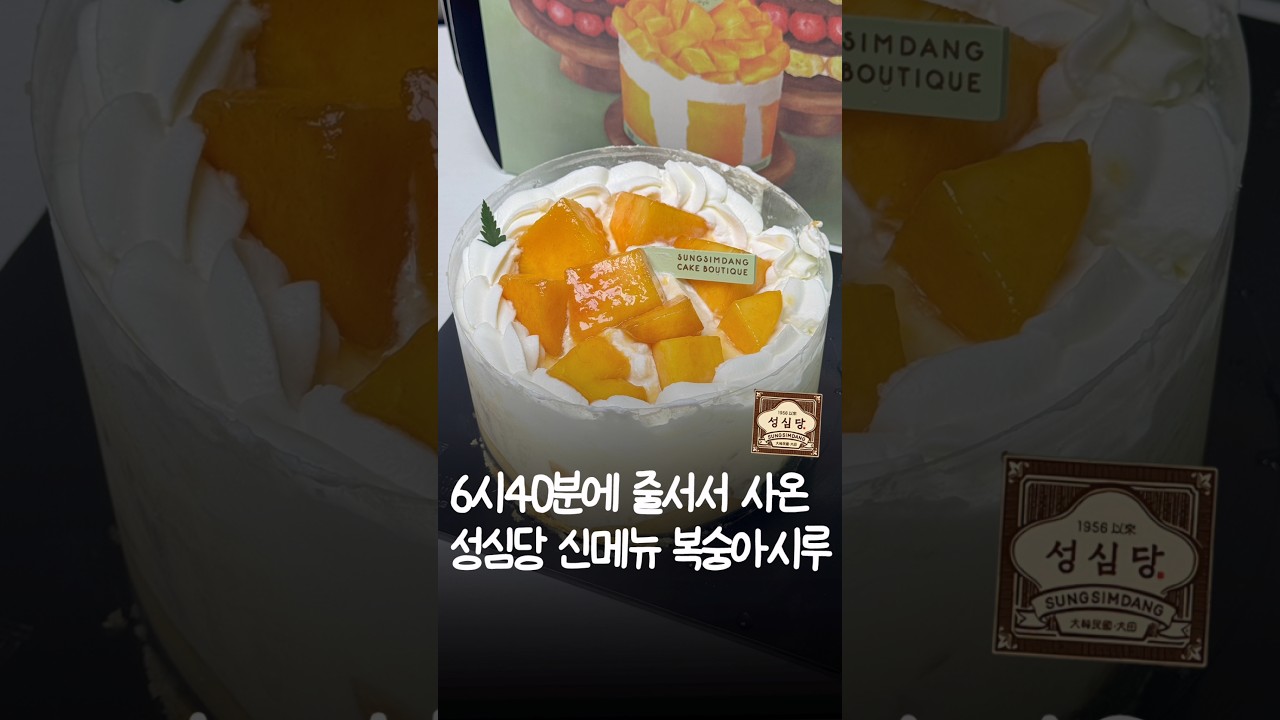 역대급 인기라는 #성심당 신메뉴 복숭아시루🍑