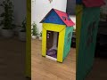 Kids play house using carton box