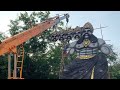 ravan dahan 2021 | making of ravan  | 30 feet ravan making in Hyderabad Uppal ground