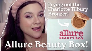 APRIL 2024 ALLURE BEAUTY BOX UNBOXING & TRY-ONS! THE CHARLOTTE TILBURY SUNKISSED BRONZER!
