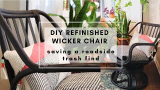 Roadside Trash to Treasure | DIY Refinished Wicker Chair