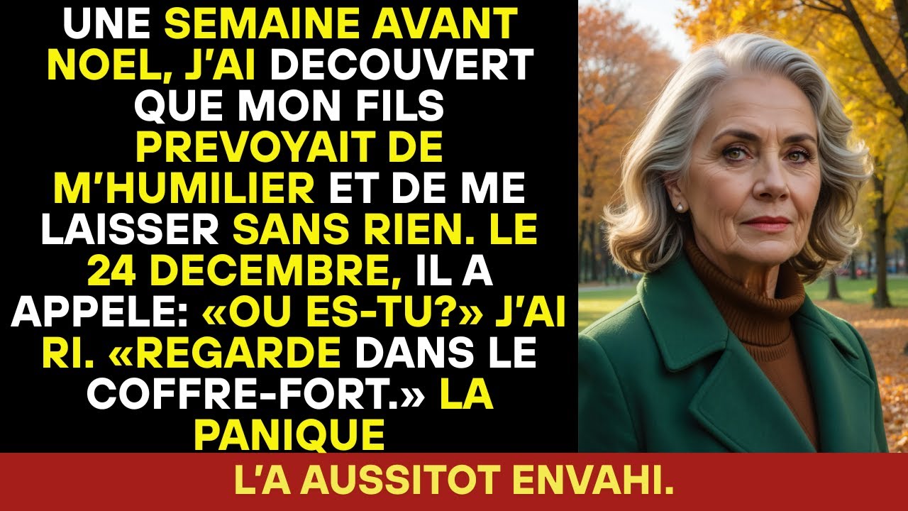 Une semaine avant Noël, j’ai découvert que mon fils voulait me ridiculiser publiquement.