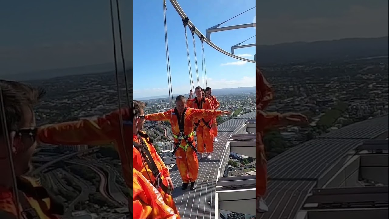 Skywalk on the Sky Tower in Auckland - New Zealand.
