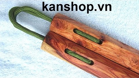 Côn nhị khúc | Gỗ trắc dây | Đầu nhỏ đuôi to | 8 cạnh | Dây dù | Kanshop.vn