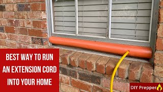 The Best Way to Run an Extension Cord Through a Window