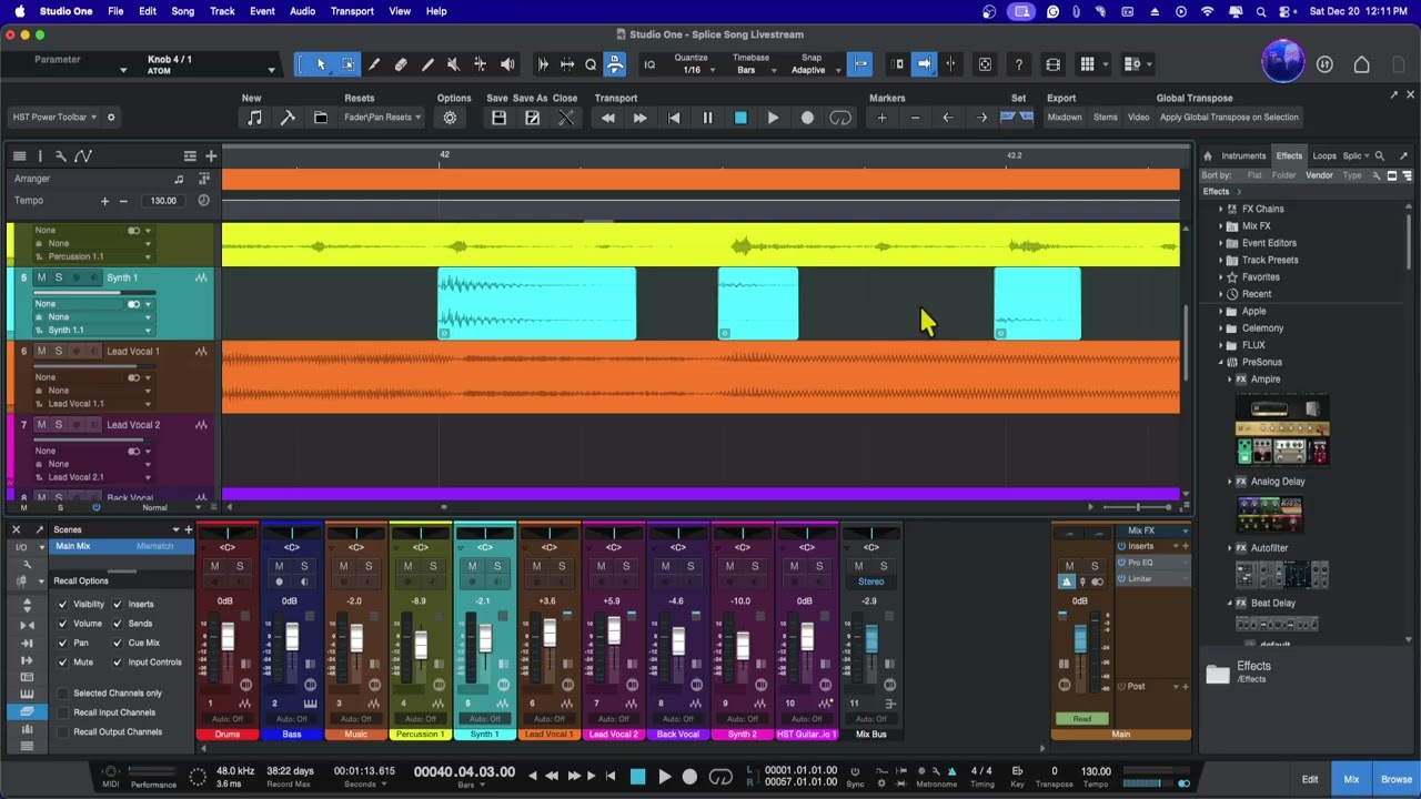 Audio Processing Menu Part 2   strip silence auto fade auto crossfade   Studio One Pro 7