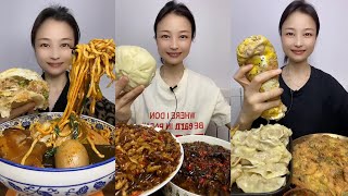 Mukbang Challenge Eating Spicy 🔥🥵 Noodles 🍜 Fire noodles🍜🍛Chinese food#dinner #noodles #yummy 