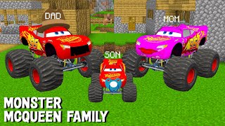 This is a SUPER Monster Lightning McQUEEN Family in Minecraft - Gameplay Video