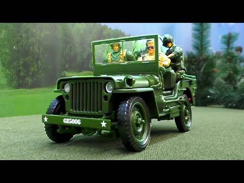 Задание Военная база. Разведчики и старый Виллис. Мультик про солдатиков