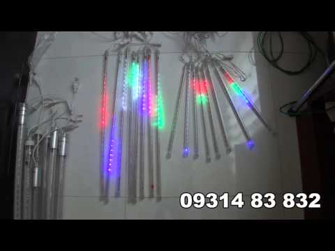 Video Đèn LED trang trí sao băng rơi loại ống lớn & ống nhỏ - youtube