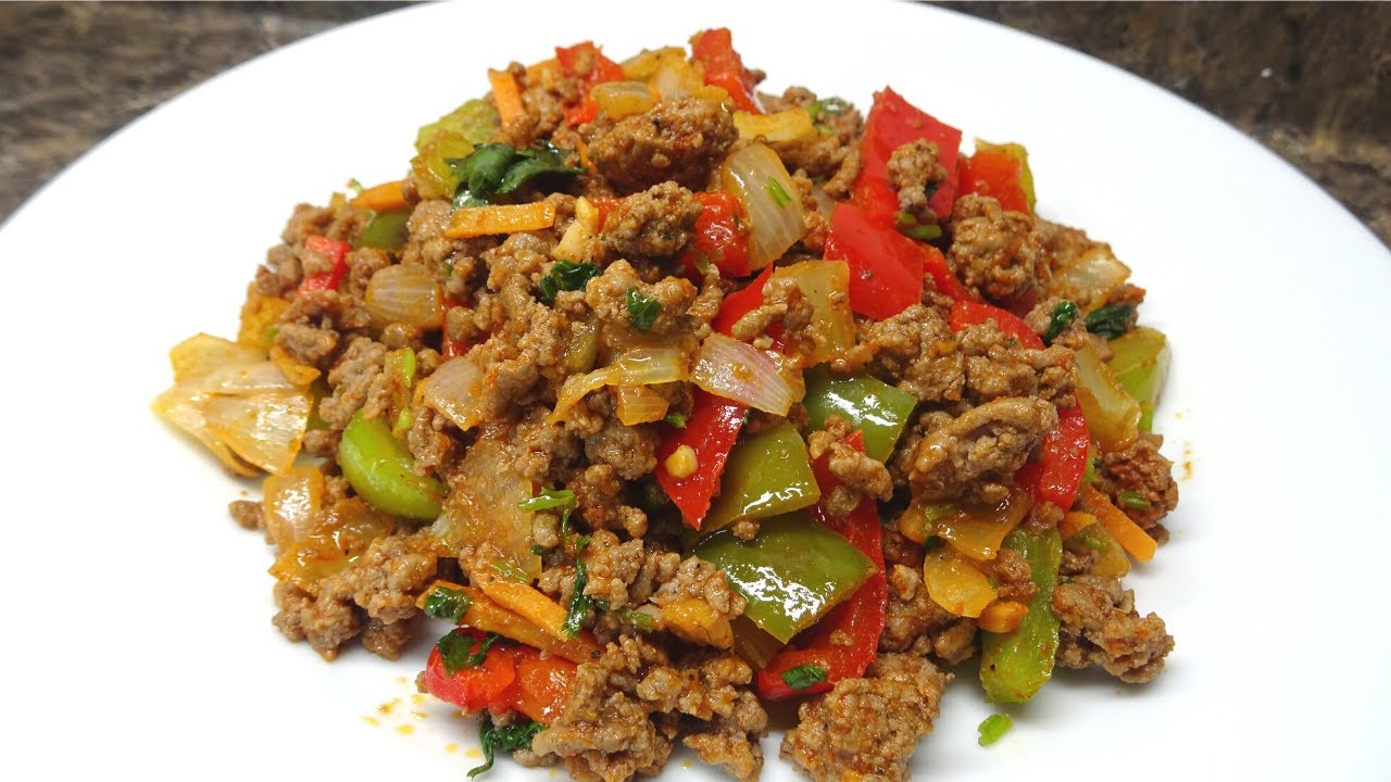 Говяжий фарш с овощами / Говяжий фарш с овощами / Фарш / ...