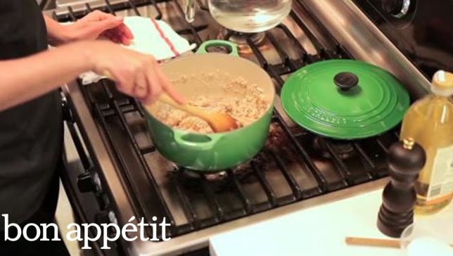 Cooking Shrimp, Pea, & Rice Stew with Chef Andrea Reusing