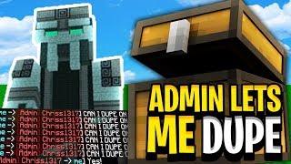 SERVER ADMIN LETS ME DUPE DUPING DUBS OF IRON GOLEMS WITH GMC *NEW* | Minecraft duping