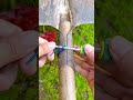 Reattaching the Hoe Handle Using Wire and a Screwdriver #shorts