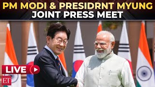 PM Narendra Modi &amp; President Lee Jae Myung Joint Press Conference  | India–South Korea | LIVE