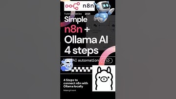 Simple 4 steps n8n+Ollama AI locally #artificialintelligence #n8n #ollama #aiagents #simpletutorial