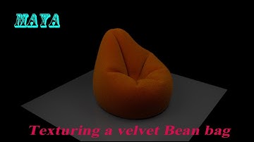 How to texture a velvet Bean bag in MAYA | Arnold | Autodesk Maya