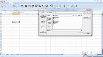 How to insert a hyperlink with Excel 2007?