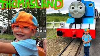 THOMAS LAND for Children! Blippi's Fan no.1 - William having so much fun at Thomas Land