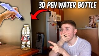 3D PEN WATER BOTTLE FLIPS! ( 3D Printing Pen Creation )