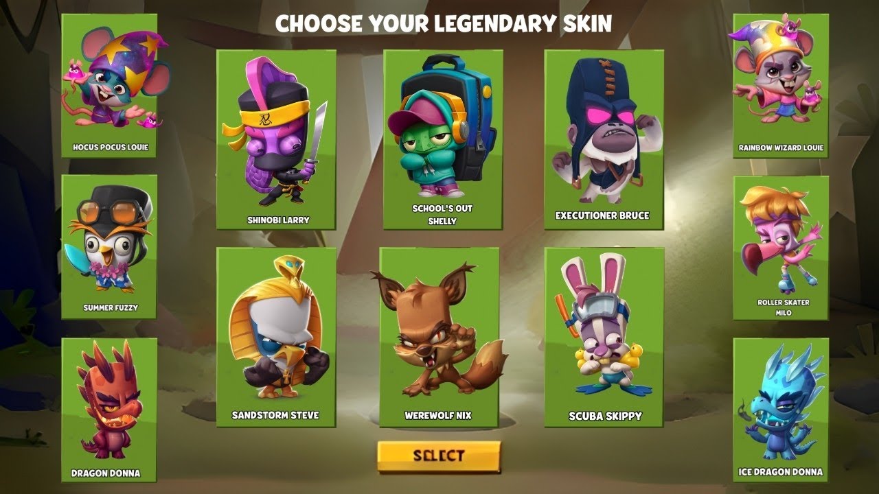 Choose Your Legendary Skin | All Legendary Skins Final Part | Zooba ...