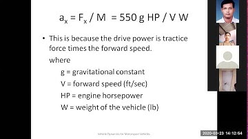 Vehicle Dynamics for Motorsport Vehicles (Acceleration Performance) Part 1 of 3