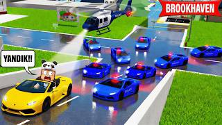 YANDIK!! Polisler Hepimizi Kovalıyor 😱 Roblox Brookhaven