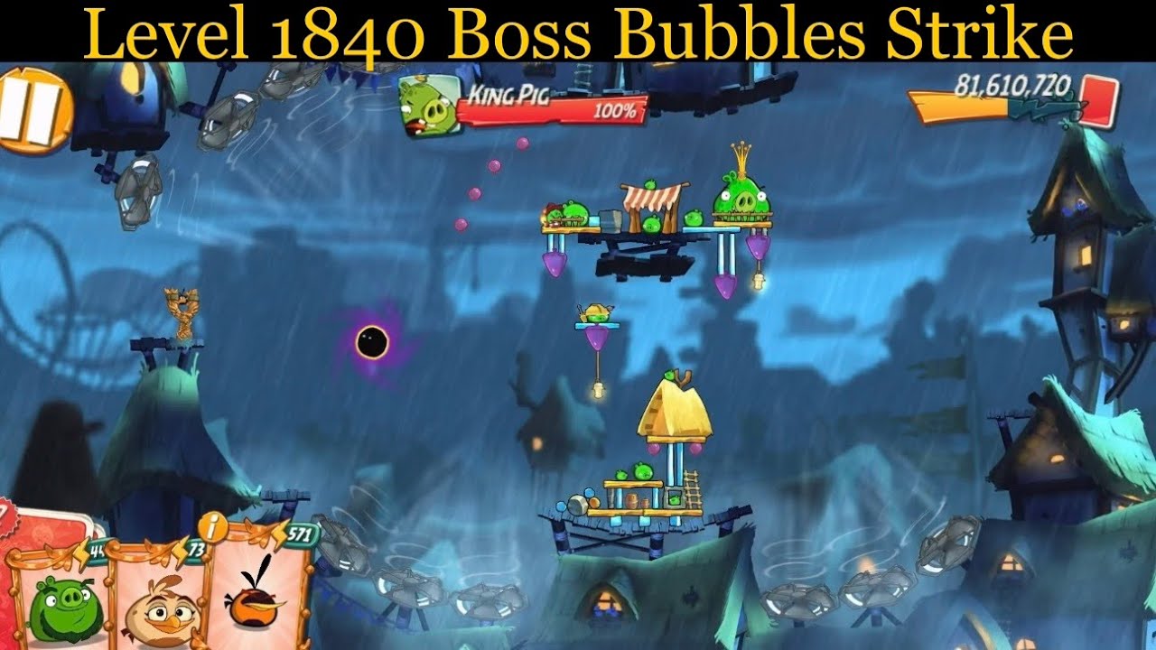 Angry Birds 2 AB2 Level 1840 Boss Bubbles Strike - YouTube