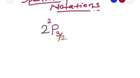 SPECTROSCOPIC NOTATIONS ( atomic physics)