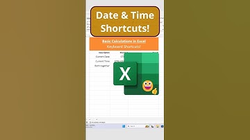 Excel Shortcuts: Current Date and Time in Less Than a Minute!