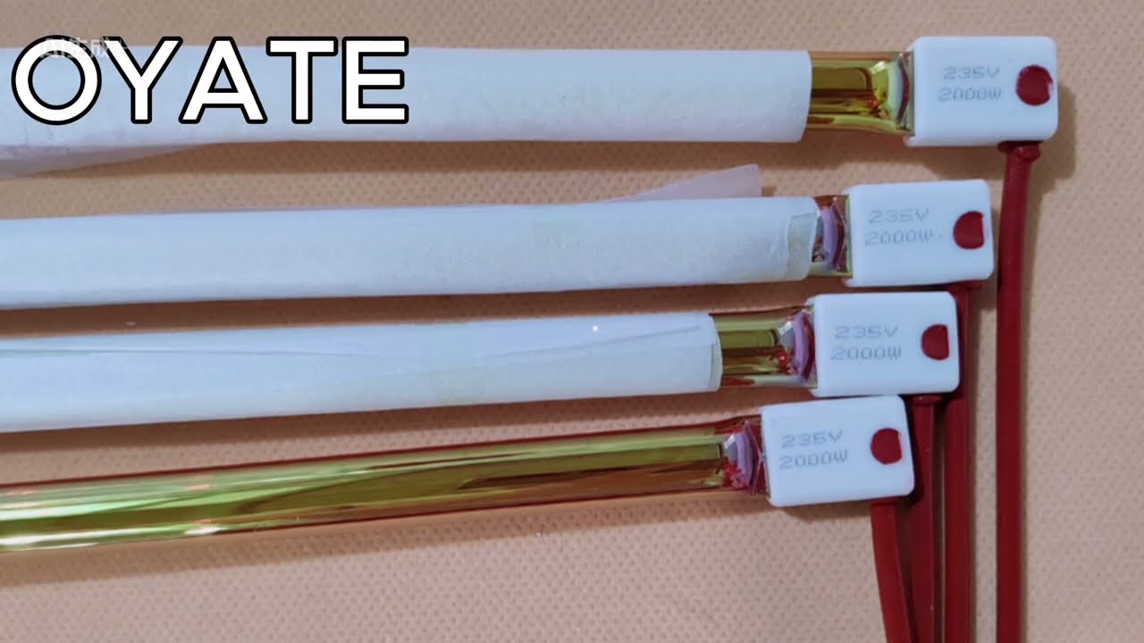 355mm 2000w OYATE high quality gold coated shortwave IR halogen heater lamps