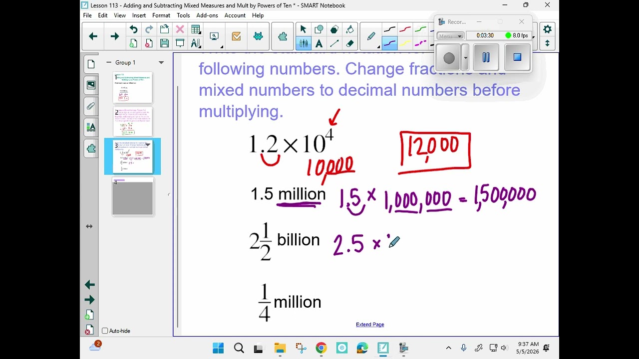 Saxon Course 1 - Lesson 113 - Adding and Subtracting Mixed