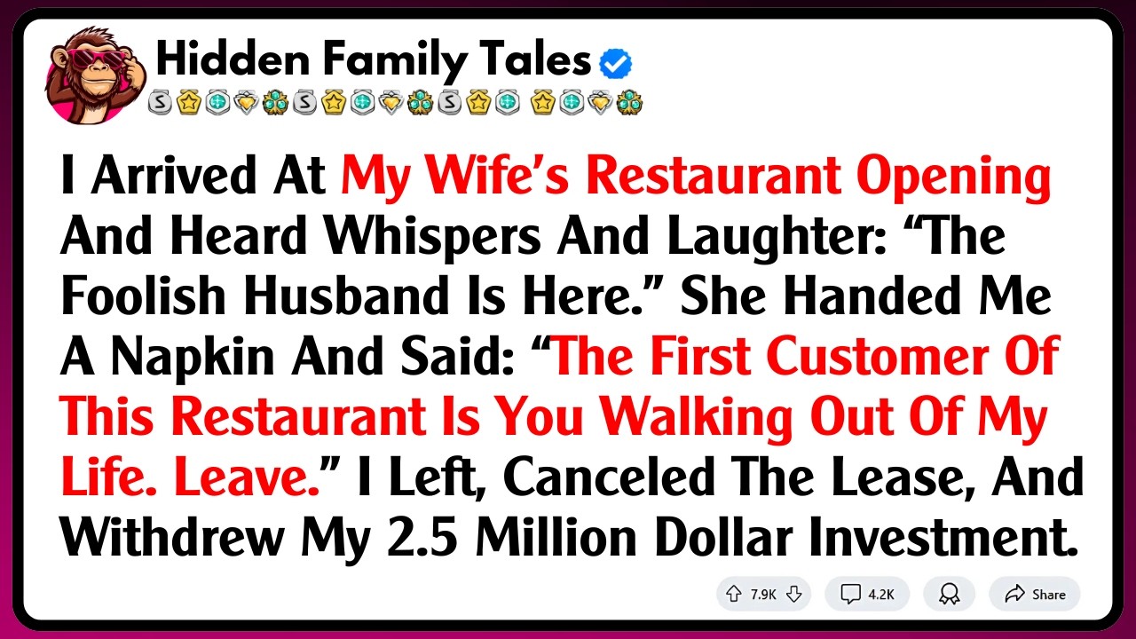 I Arrived At My Wife’s Restaurant Opening And Heard Whispers And Laughter: “The Foolish Husband...