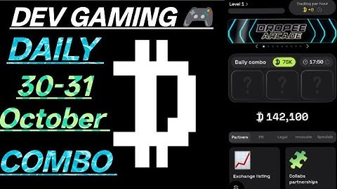 Dropee Daily Combo | 30-31 October | Dropee Daily Combo Today #kdp_gaming