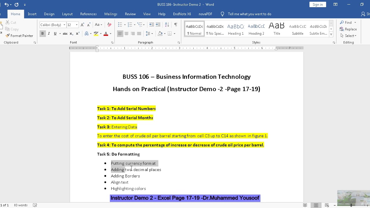 Basic Formatting features of Excel - YouTube