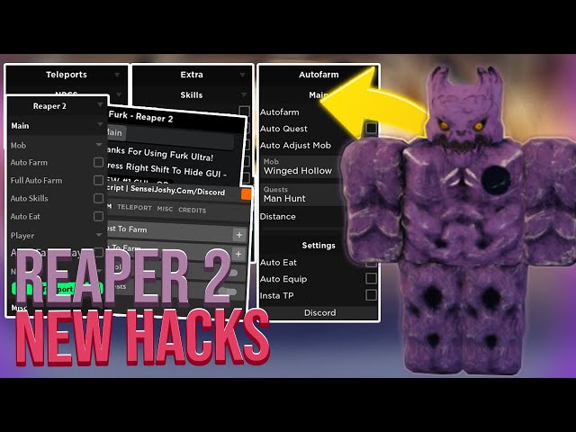 Reaper 2 AUTO FARM MOBS/BOSSES – GET QUESTS – TELEPORTS & MORE! –