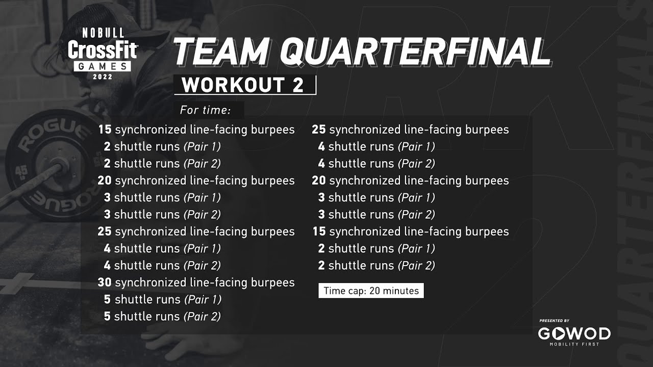 Workout 1 — 2022 Team Quarterfinal - YouTube