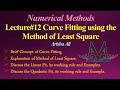 Curve Fitting Using Least Squares Method | Linear & Quadratic Fit with Examples