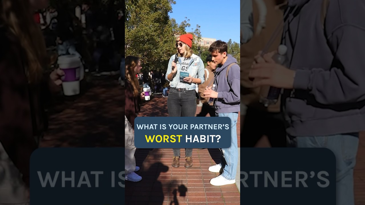 What is your partner’s worst habit?  Tag them in the comments 😅 #streetinterview #coupleschallenge