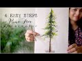 Pine Tree Watercolor Tutorial for Beginners || 4 EASY Steps to Paint trees || Mrugla Art
