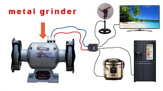 how to turn the grinder into a 250v generator