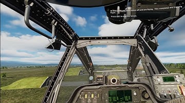 DCS Apache VR training with collective  take off , hover and transistion