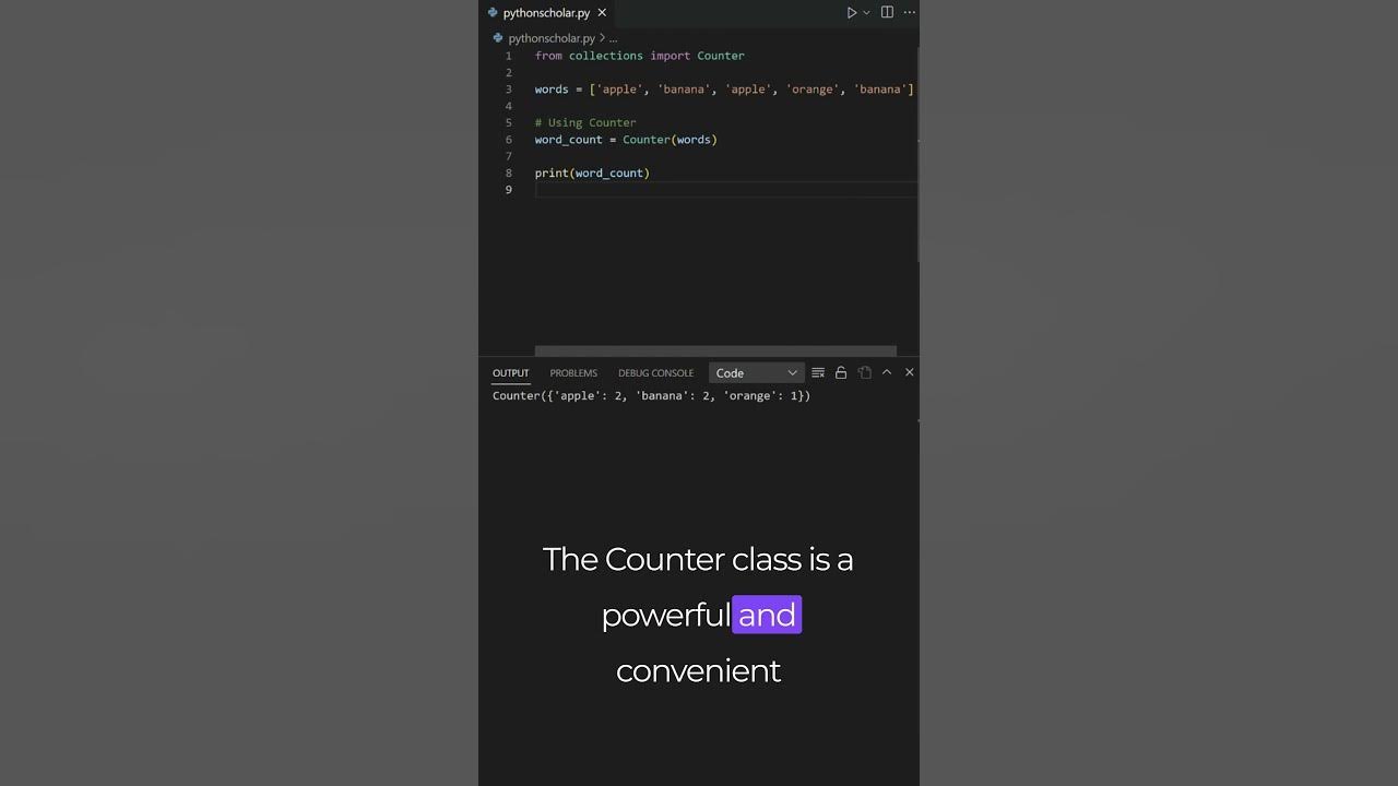 Python COUNTER Trick #coding #programming #python - YouTube